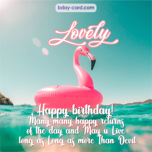 Happy Birthday pic for Lovely with flamingo