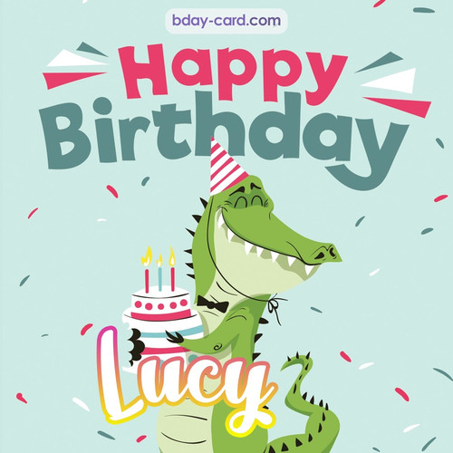 Happy Birthday images for Lucy with crocodile
