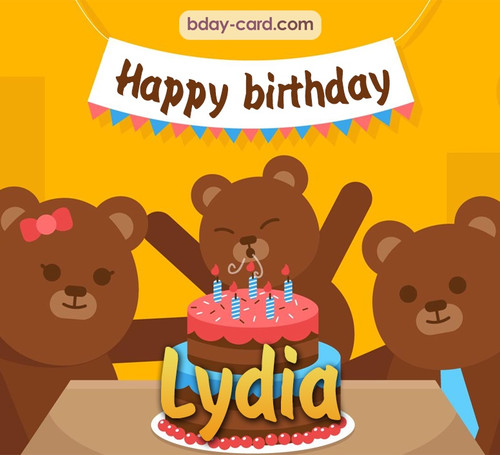 Bday images for Lydia with bears
