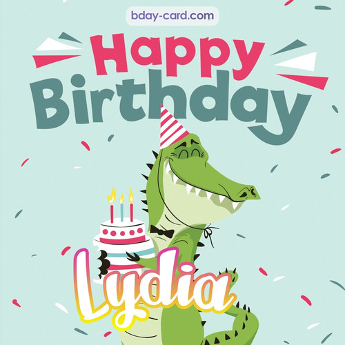 Happy Birthday images for Lydia with crocodile