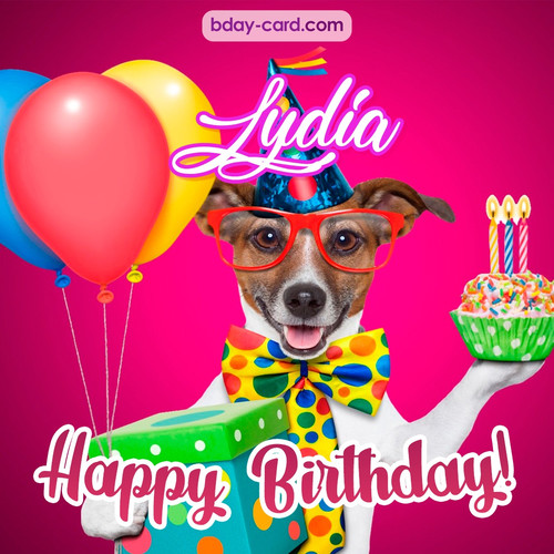 Greeting photos for Lydia with Jack Russal Terrier