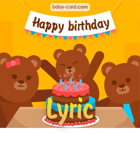 Bday images for Lyric with bears