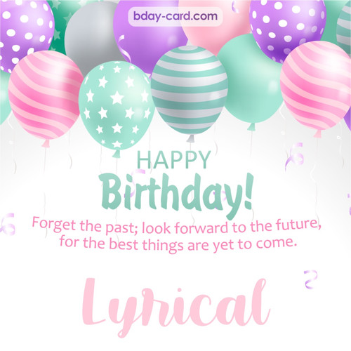 Birthday pic for Lyrical with balls