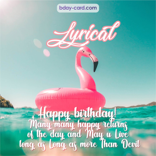 Happy Birthday pic for Lyrical with flamingo