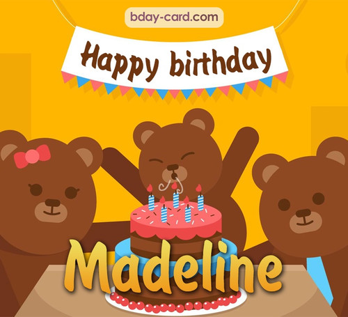 Bday images for Madeline with bears