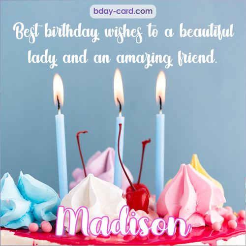 Greeting pictures for Madison with marshmallows