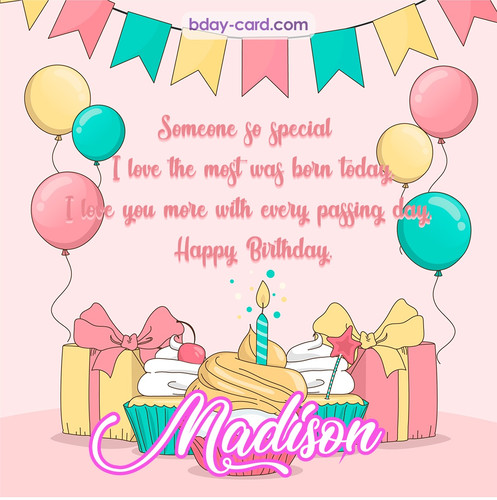 Greeting photos for Madison with Gifts