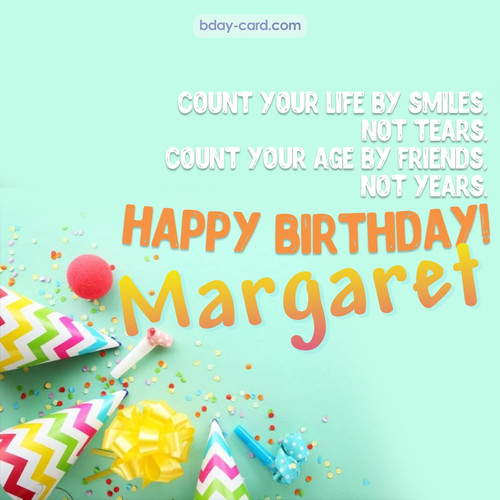 Birthday pictures for Margaret with claps