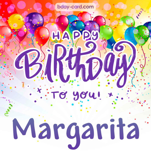 Beautiful Happy Birthday images for Margarita