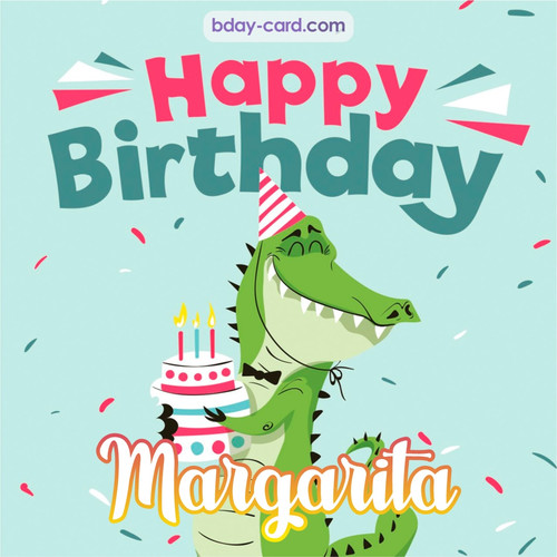 Happy Birthday images for Margarita with crocodile