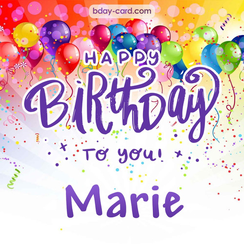 Beautiful Happy Birthday images for Marie