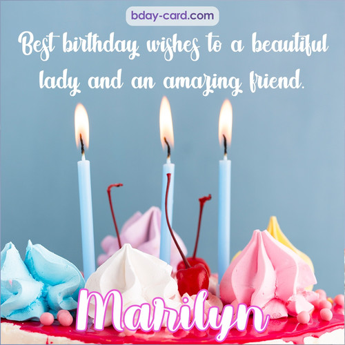 Greeting pictures for Marilyn with marshmallows