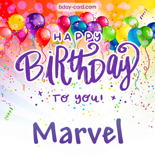 Beautiful Happy Birthday images for Marvel