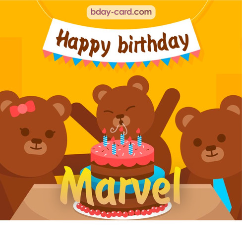Bday images for Marvel with bears