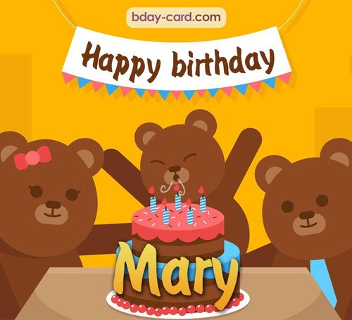 Bday images for Mary with bears