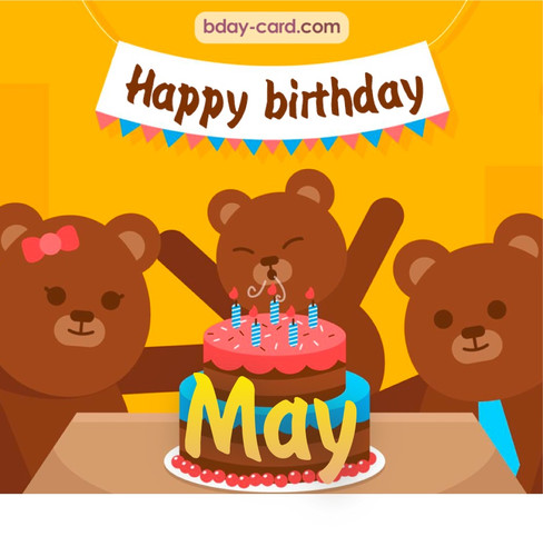 Bday images for May with bears