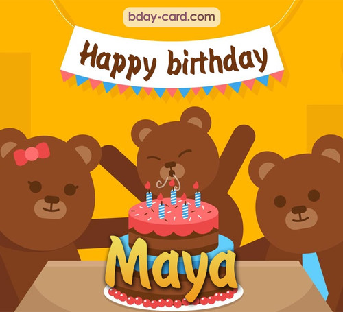 Bday images for Maya with bears