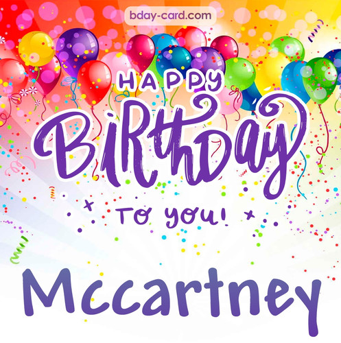 Beautiful Happy Birthday images for Mccartney
