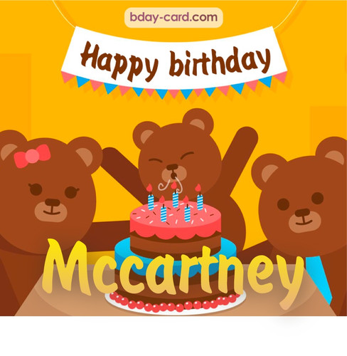Bday images for Mccartney with bears