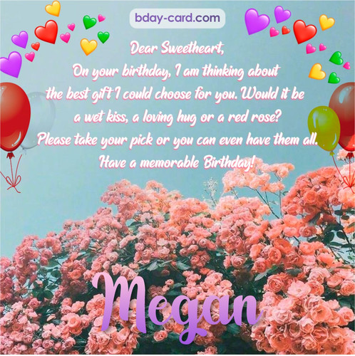 Birthday pic for Megan with roses