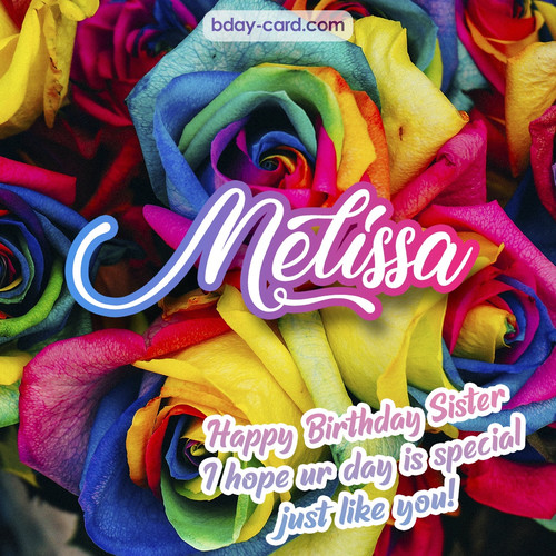 Happy Birthday pictures for sister Melissa