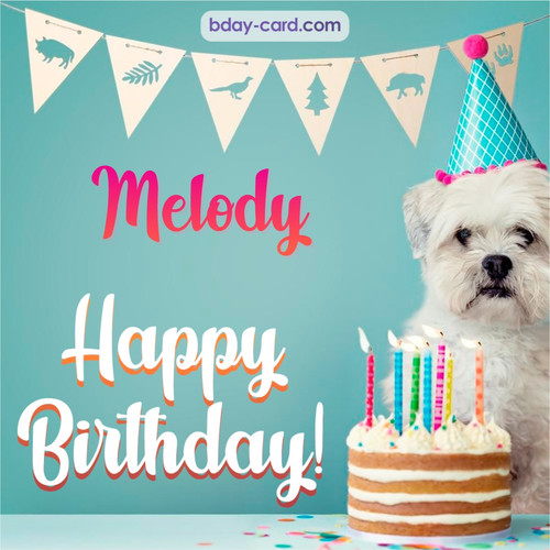 Happiest Birthday pictures for Melody with Dog