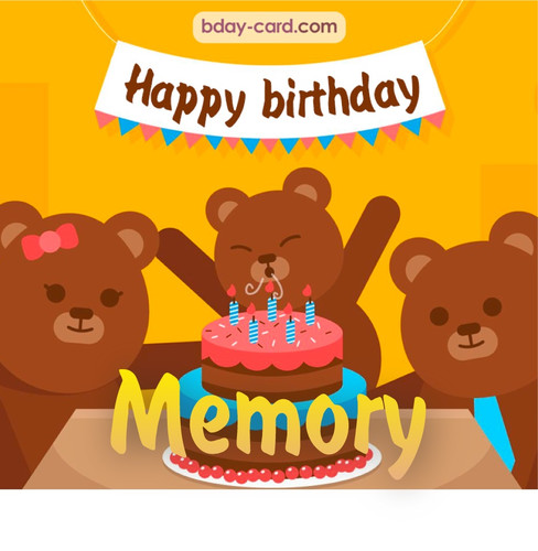 Bday images for Memory with bears