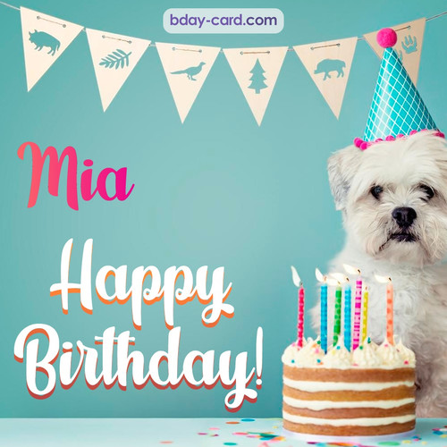 Happiest Birthday pictures for Mia with Dog
