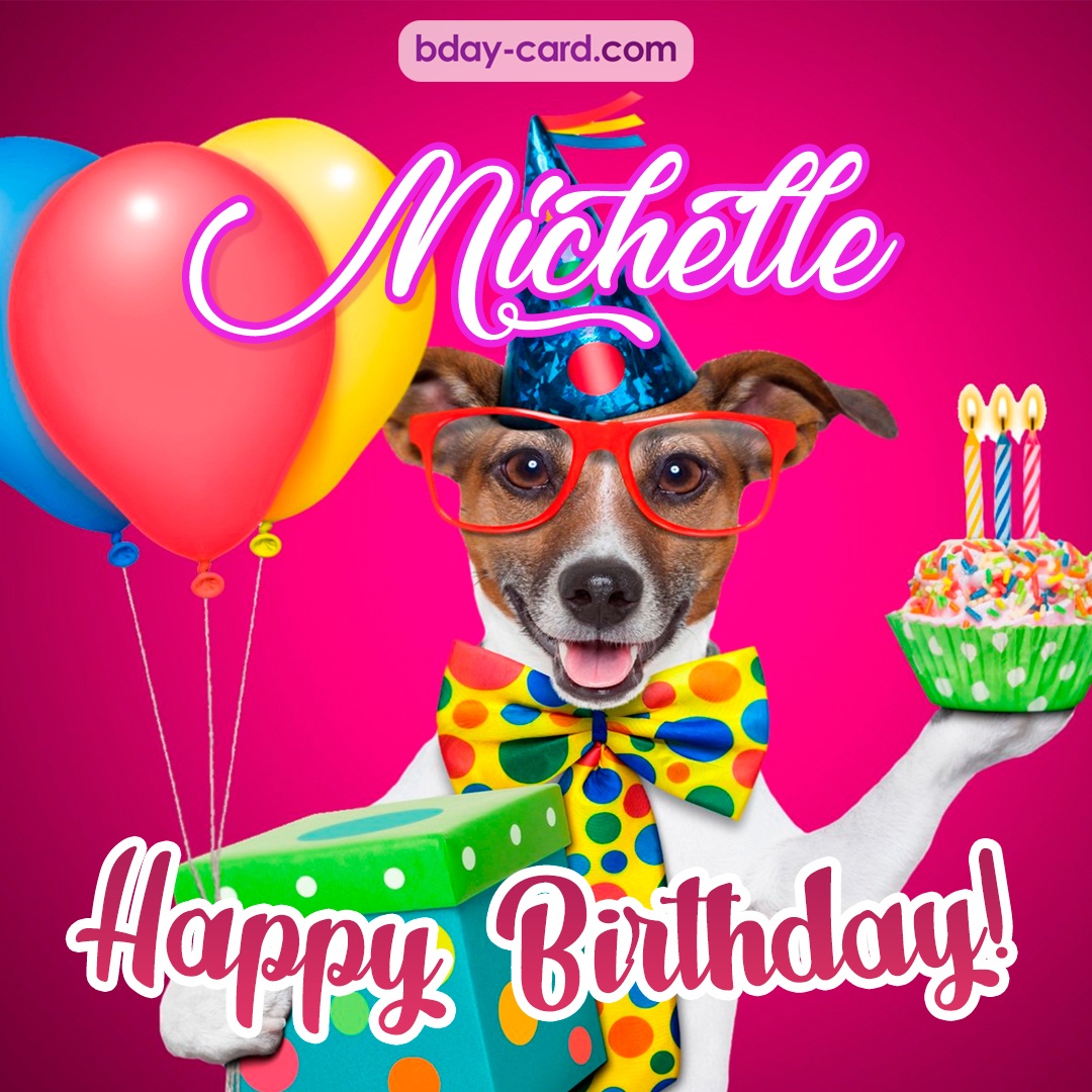 Greeting photos for Michelle with Jack Russal Terrier