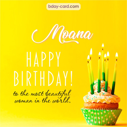 Birthday pics for Moana with cupcake