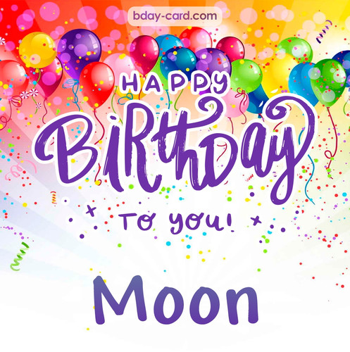 Beautiful Happy Birthday images for Moon