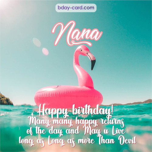 Happy Birthday pic for Nana with flamingo