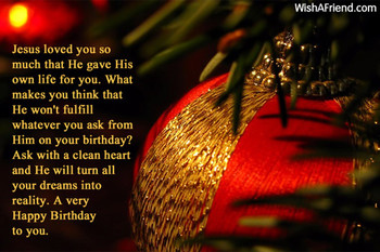 Jesus loved you so much that christian birthday greetings