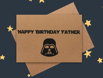 Funny dad birthday card darth vader happy birthday father