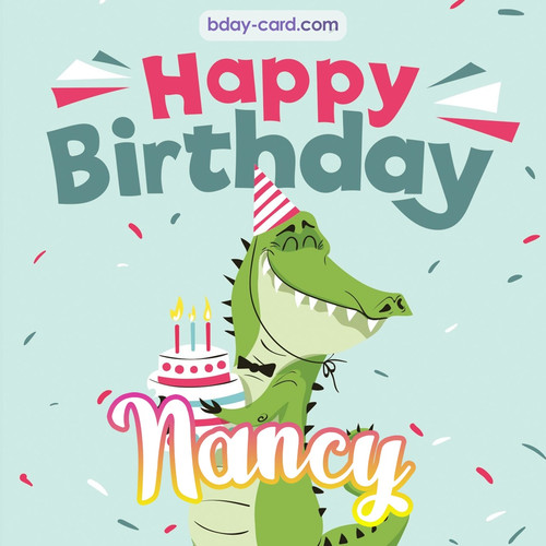 Happy Birthday images for Nancy with crocodile
