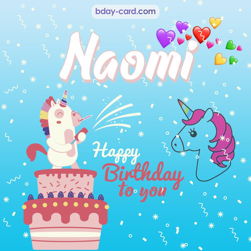 Happy Birthday pics for Naomi with Unicorn