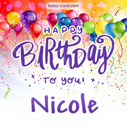 Beautiful Happy Birthday images for Nicole