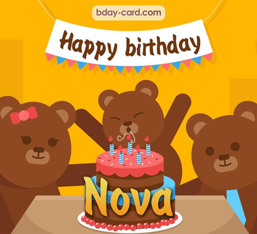 Bday images for Nova with bears