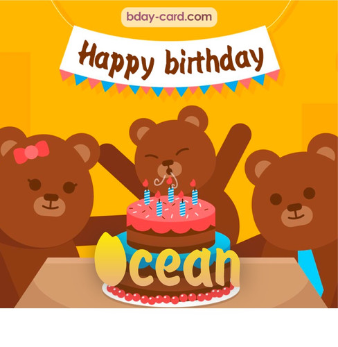Bday images for Ocean with bears
