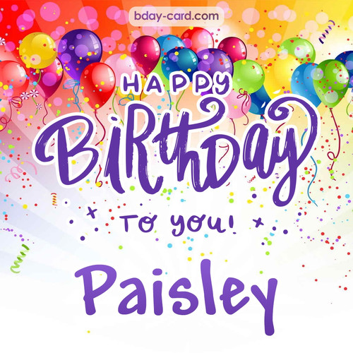 Beautiful Happy Birthday images for Paisley