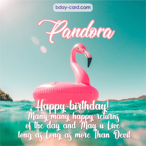 Happy Birthday pic for Pandora with flamingo