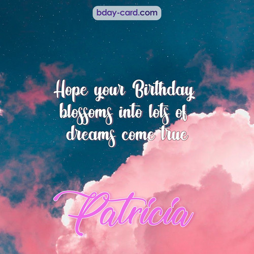 Birthday pictures for Patricia with clouds