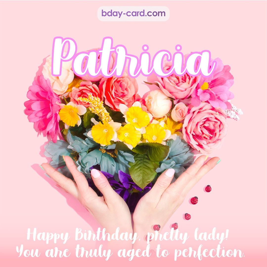 Birthday pics for Patricia with Heart of flowers