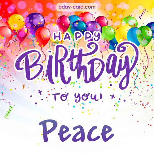 Beautiful Happy Birthday images for Peace