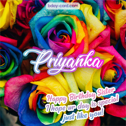 Happy Birthday pictures for sister Priyanka