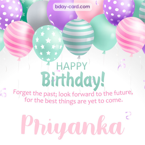 Birthday pic for Priyanka with balls