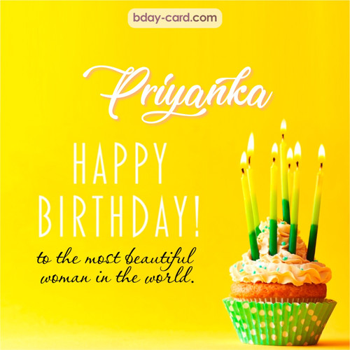 Birthday pics for Priyanka with cupcake