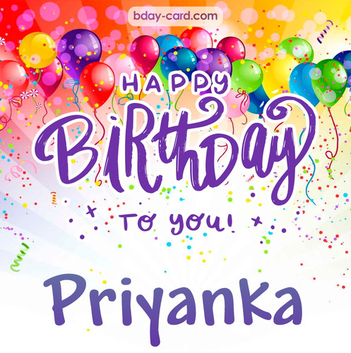 Beautiful Happy Birthday images for Priyanka
