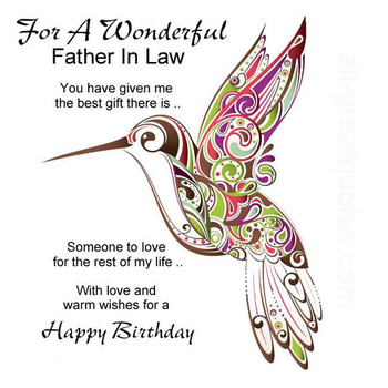 For a wonderful father in law happy birthday
