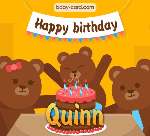 Bday images for Quinn with bears
